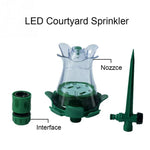 LED発光芝生スプリンクラー 自動散水器 ガーデン屋外灌漑ノズル 庭用 LED芝生スプリンクラー