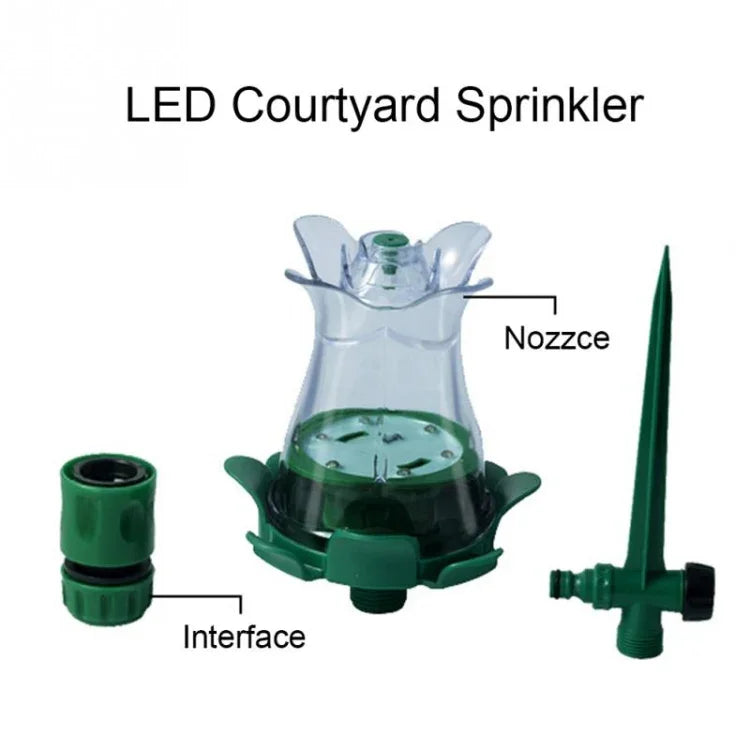 LED発光芝生スプリンクラー 自動散水器 ガーデン屋外灌漑ノズル 庭用 LED芝生スプリンクラー