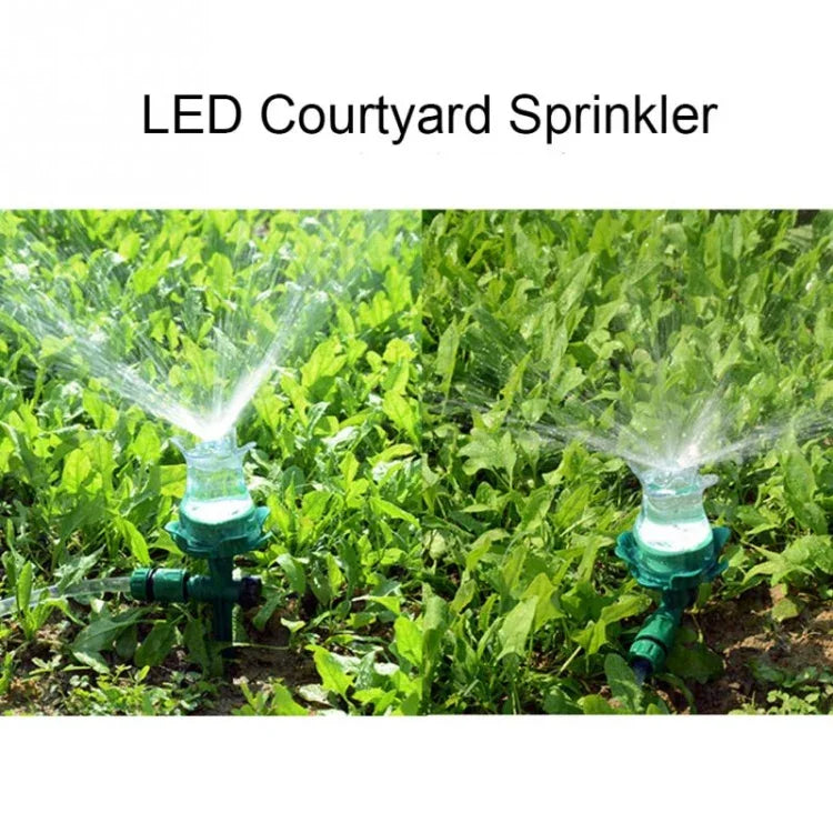 LED発光芝生スプリンクラー 自動散水器 ガーデン屋外灌漑ノズル 庭用 LED芝生スプリンクラー