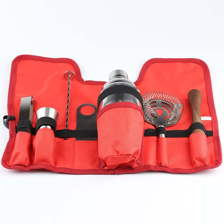 8in1ステンレス製ワインカクテルシェーカー工具セット 布袋付き、容量：550ml、550ml