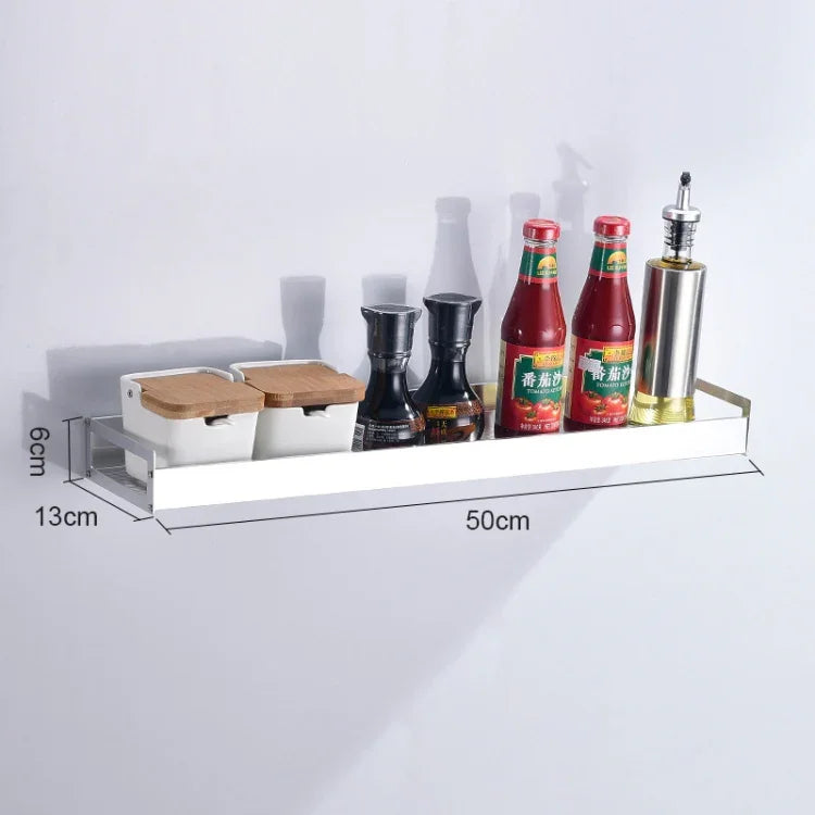 50cm キッチン多機能壁掛け調味料ホルダー収納ラック、壁掛け調味料収納ラック