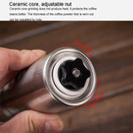 携帯用円錐形バール手動ステンレス製ハンドクランクコーヒー豆グラインダー、容量：40g、ステンレス製