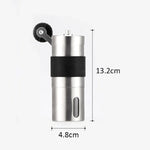 携帯用コニカルバー手動ステンレススチール製ハンドクランクコーヒー豆グラインダー、容量: 30g、容量: 30g