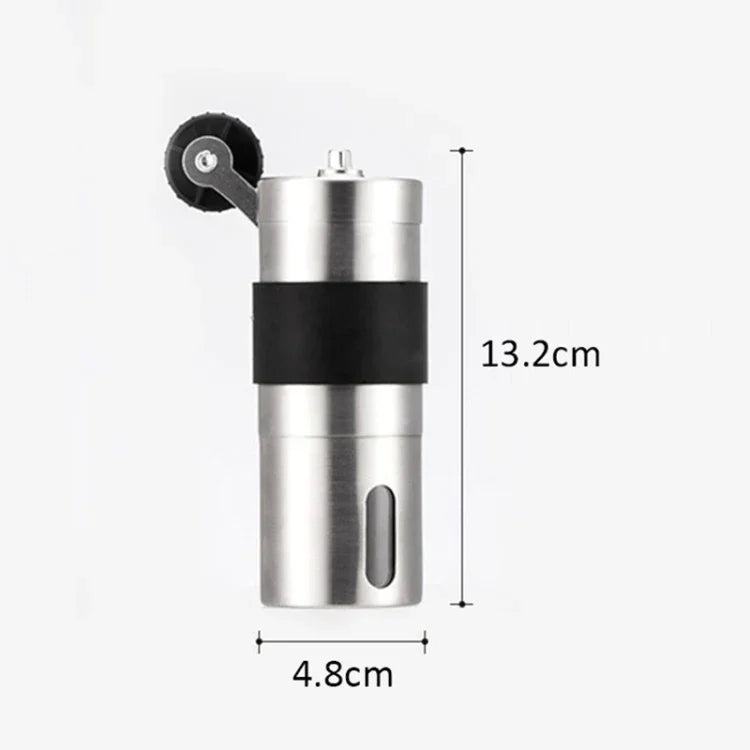 携帯用コニカルバー手動ステンレススチール製ハンドクランクコーヒー豆グラインダー、容量: 30g、容量: 30g
