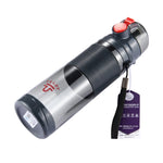 Teloy TNY-9601 650ML ポータブルスナップキャップスペースカップボトル、適用水温：-20～120度、TNY-9601（ダークグレー＋レッド）