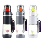 Teloy TNY-9601 650ML ポータブルスナップキャップスペースカップボトル、適用水温：-20～120度、TNY-9601（ダークグレー＋レッド）