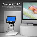 50X-1000X 1080P 携帯用電子デジタル卓上顕微鏡 LEDライト付き、HC5230
