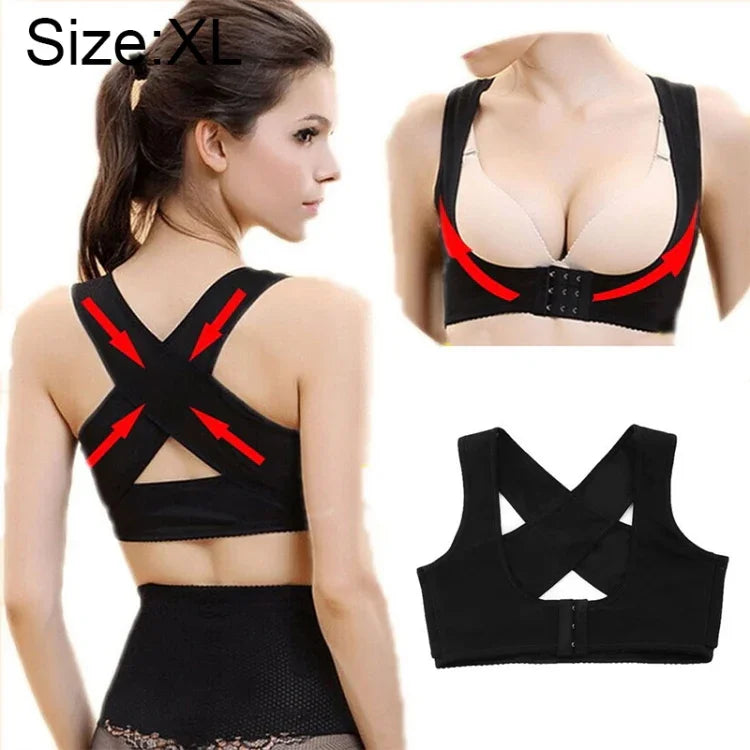 女性用 超薄型 猫背矯正 肩サポート タイトフィット 整形外科用ベルト サイズ:XL, XL