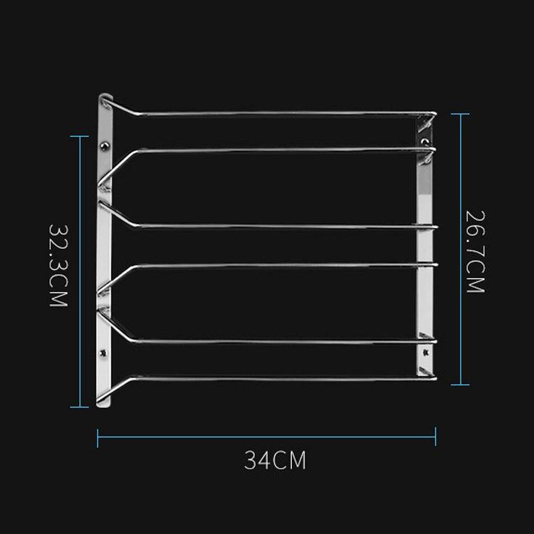 MICLAN 3列ステンレス製吊りワイングラスホルダー サイズ：34*32*27cm