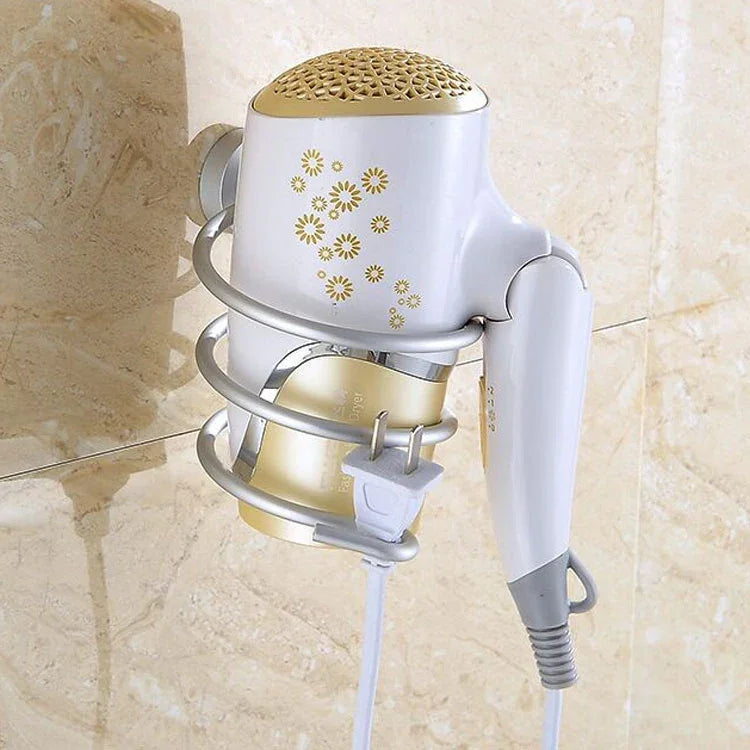 ヘアドライヤーホルダー 壁掛けラック オーガナイザーフック 螺旋型 バスルームブラケット シンプルスタイル