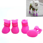 かわいいペット犬用シューズ 子犬用キャンディーカラーラバーブーツ 防水レインシューズ、M、サイズ：5.0 x 4.0cm、サイズ：M 5.0 x 4.0cm、サイズ：5.0 x 4.0cm