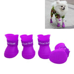 かわいいペット犬用シューズ 子犬用キャンディーカラーラバーブーツ 防水レインシューズ、M、サイズ：5.0 x 4.0cm、サイズ：M 5.0 x 4.0cm、サイズ：5.0 x 4.0cm