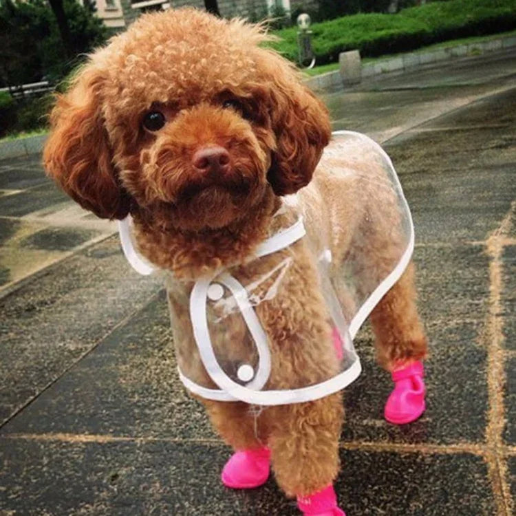 かわいいペット犬用シューズ 子犬用キャンディーカラーラバーブーツ 防水レインシューズ、M、サイズ：5.0 x 4.0cm、サイズ：M 5.0 x 4.0cm、サイズ：5.0 x 4.0cm