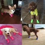 かわいいペット犬用シューズ 子犬用キャンディーカラーラバーブーツ 防水レインシューズ、M、サイズ：5.0 x 4.0cm、サイズ：M 5.0 x 4.0cm、サイズ：5.0 x 4.0cm