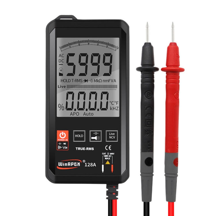 HY128A 従来型スクリーン 超薄型タッチスマートデジタルマルチメーター 全自動 高精度 真の実効値マルチメーター HY128A