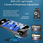 APEXEL APL-MS002BK 200X HDユニバーサルポータブルスマホ顕微鏡 LEDライト付き、APL-MS002BK