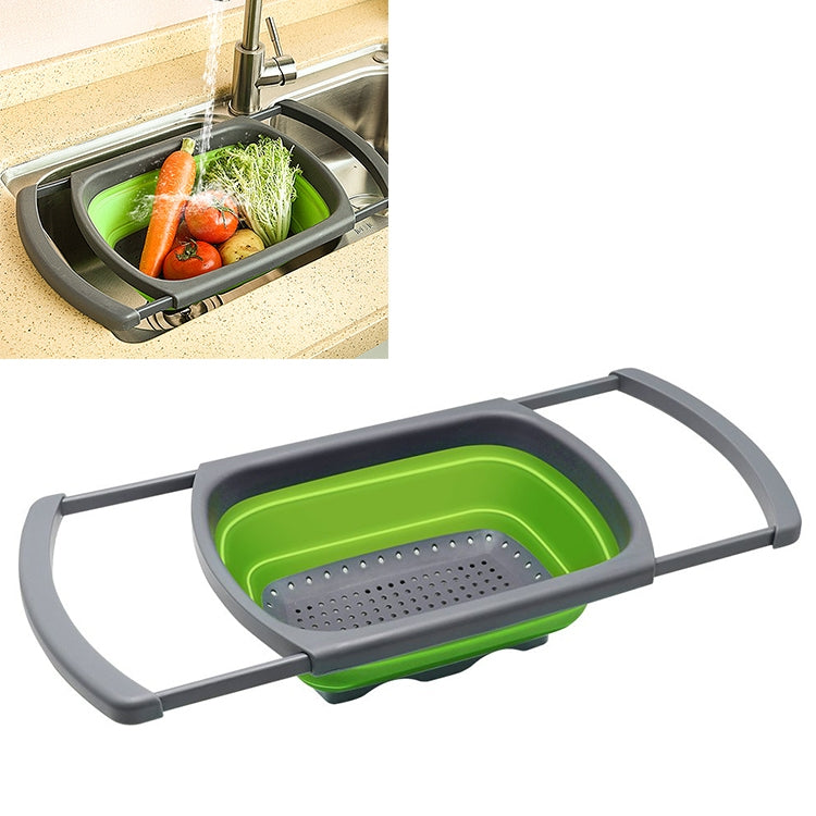 kn003 家庭用 伸縮式果物・野菜用水フィルターバスケット 洗浄バスケット グリーン、レッド