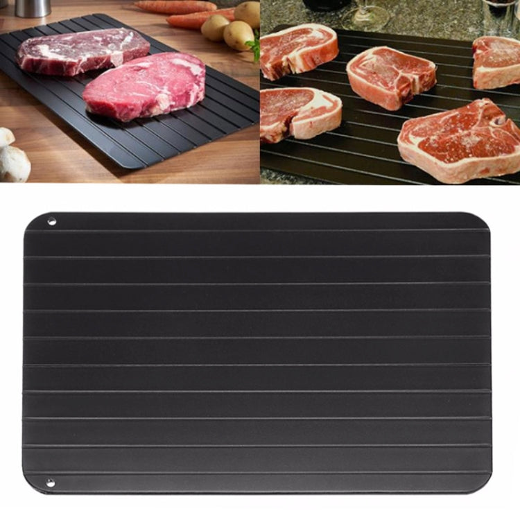 キッチンツール急速解凍トレイ 解凍プレート 冷凍食品解凍 電気不要、サイズ：11.6 x 8インチ、中サイズ3mm