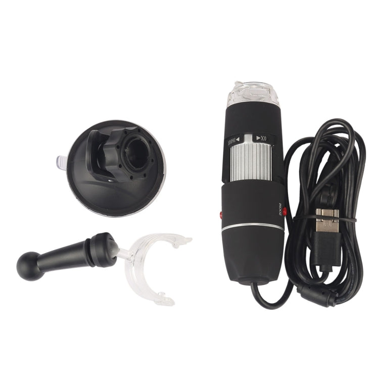 1600倍拡大 HD 0.3MP イメージセンサー 2-in-1 USB デジタル顕微鏡 8 LED & プロ用スタンド付き、1600X