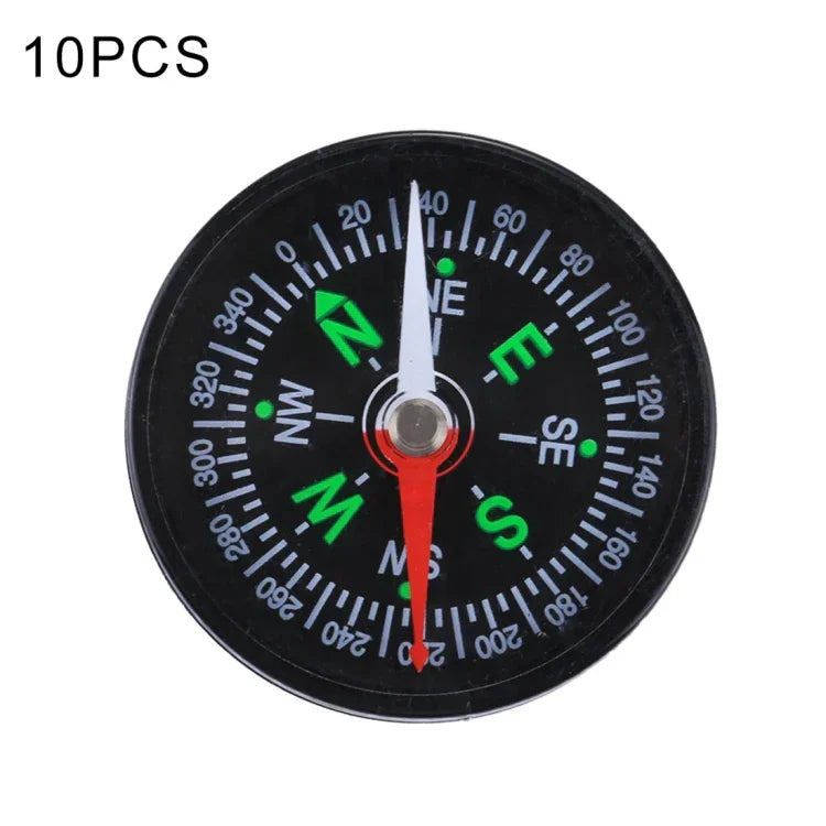 10個セット 40mm屋外スポーツキャンプハイキング用ポインターガイダープラスチックコンパス ハイカー用ナビゲーション、色ランダム配送、40mm