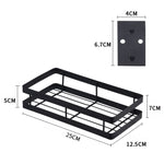 25cmキッチンパンチフリー壁掛け調味料収納ラック 25cm