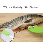 2個セット キッチン必需品 魚のウロコ取りスクレーパー 魚のウロコナイフ カバー付き 20x5.2cm ピンク、グリーン、ブルー