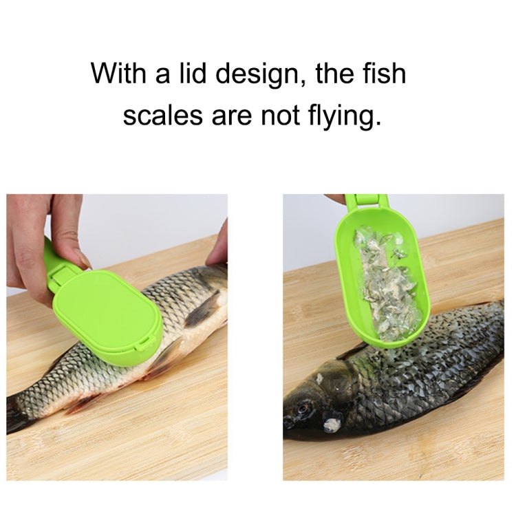 2個セット キッチン必需品 魚のウロコ取りスクレーパー 魚のウロコナイフ カバー付き 20x5.2cm ピンク、グリーン、ブルー