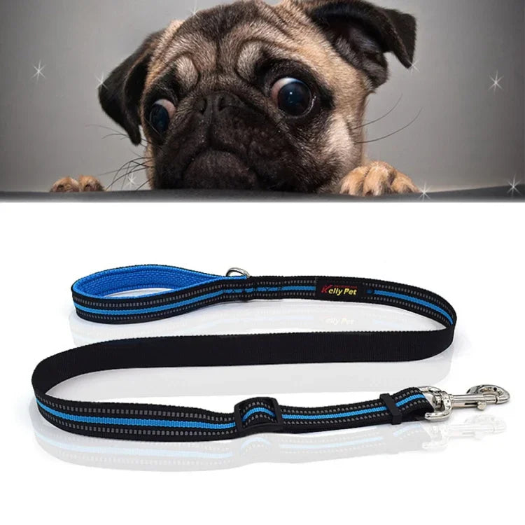 ペット犬用ナイロン夜間反射通気性ハンドヘルド牽引リード、サイズ：M、調節範囲：2.5*(100-140cm)、サイズ：M、調節範囲：2.5*(100-140cm)