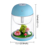 Imycoo WT602 2W携帯用ミニマイクロ風景デザインUSB充電式アロマテラピー加湿器 LEDカラフルライト付き、水タンク容量: 180ml、DC 5V