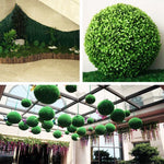 人工グリーンユーカリ植物ボール トピアリー ウェディングイベント 家庭用屋外装飾 吊り下げオーナメント、直径：13.4インチ、13.4インチ
