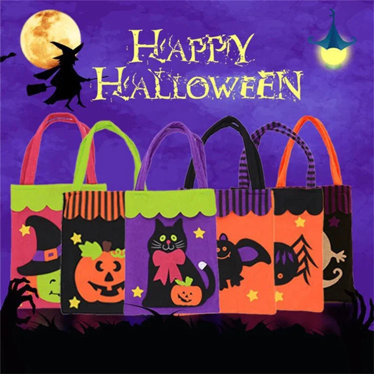 ハロウィン装飾 クリエイティブカートゥーンキャンディギフトスクエアトート 子供用、ランダムスタイル配送、カートゥーンキャンディトート