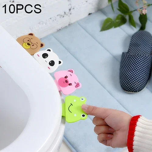10個セット かわいいキャラクター ポータブル便利トイレ蓋デバイス トイレセット ランダムスタイル配送 かわいいキャラクタートイレ蓋デバイス