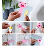 10個セット かわいいキャラクター ポータブル便利トイレ蓋デバイス トイレセット ランダムスタイル配送 かわいいキャラクタートイレ蓋デバイス