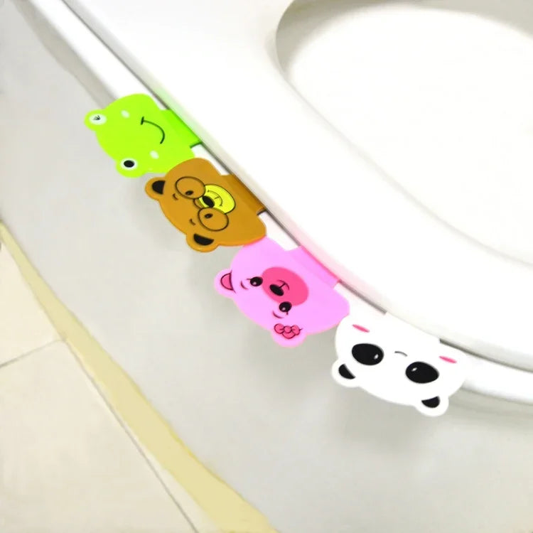10個セット かわいいキャラクター ポータブル便利トイレ蓋デバイス トイレセット ランダムスタイル配送 かわいいキャラクタートイレ蓋デバイス