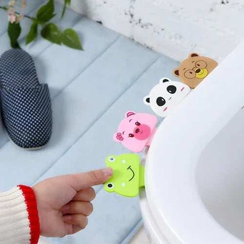 10個セット かわいいキャラクター ポータブル便利トイレ蓋デバイス トイレセット ランダムスタイル配送 かわいいキャラクタートイレ蓋デバイス