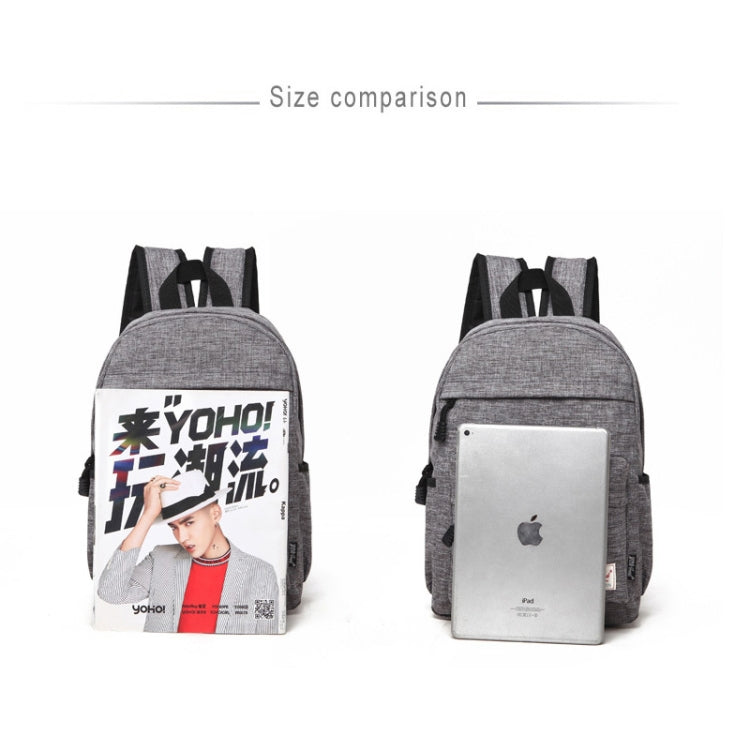 ユニバーサル多機能キャンバス布製ラップトップコンピューターショルダーバックパック 学生用バッグ 13-15インチ対応 サイズ: 36x25x10cm
