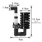 壁掛け式水槽用ミニダブルヘッド空気圧静音生化学綿フィルター HC7149A、HC7149B、HC7149C、HC7149D