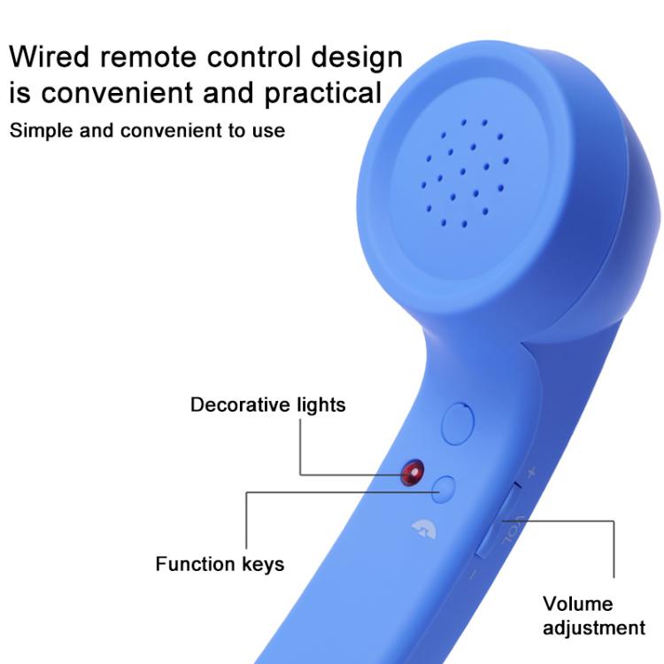 Type-Cプラグ マイク付き レトロ電話 電磁波防止 携帯電話受話器、Type-C