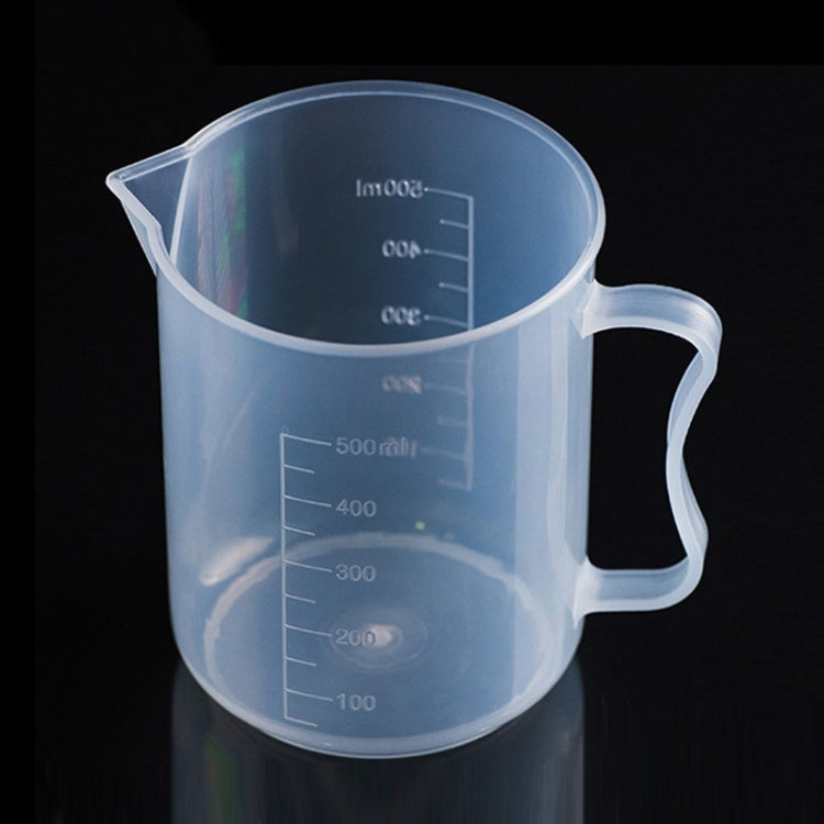 500ml PPプラスチックフラスコ デジタル計量カップ シリンダースケール計量ガラス 実験室用ツール、500ml