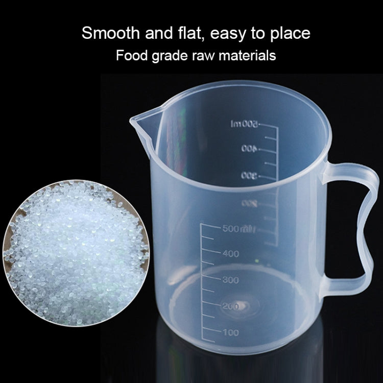 500ml PPプラスチックフラスコ デジタル計量カップ シリンダースケール計量ガラス 実験室用ツール、500ml