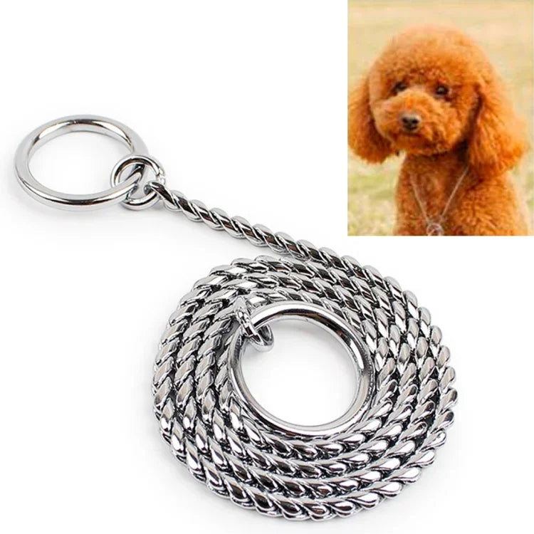 50cm x 4mm ペットPチェーン ペットカラー ペットネックストラップ 犬用ネックバンド スネークチェーン 犬用チェーン 犬用カラー、50cm x 4mm