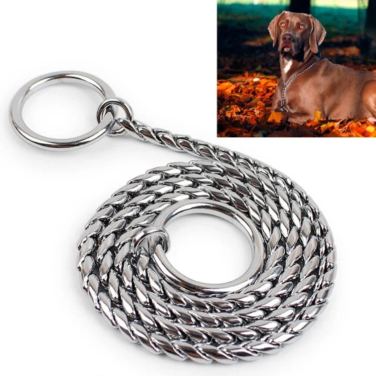 60cm ペットPチェーン ペットカラー ペットネックストラップ 犬用ネックバンド スネークチェーン 犬用チェーン 犬用カラー、60cm
