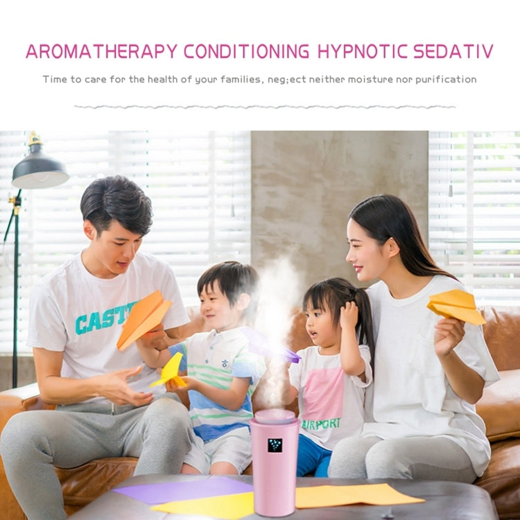 小型-3 2W 加湿器 湿度計 保湿器具 LEDナイトライト付き、水タンク容量: 260ml