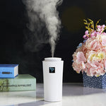 小型-3 2W 加湿器 湿度計 保湿器具 LEDナイトライト付き、水タンク容量: 260ml
