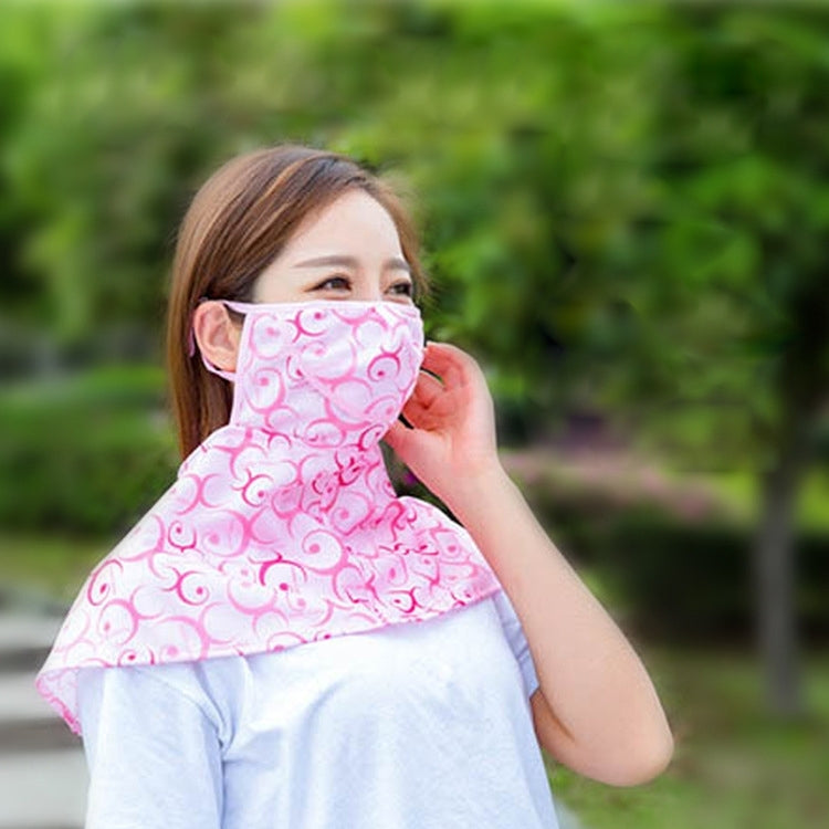 夏用スカーフ UVカットマスク ライディングネックプロテクター 呼吸しやすい屋外日焼け止めマスク、ランダムカラー配送、UVカットマスク