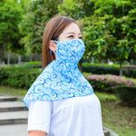 夏用スカーフ UVカットマスク ライディングネックプロテクター 呼吸しやすい屋外日焼け止めマスク、ランダムカラー配送、UVカットマスク