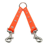 TPU素材ペット犬用2in1絡まり防止トラクションロープダブルペット犬用散歩リード、長さ: 25cm、2in1（赤）