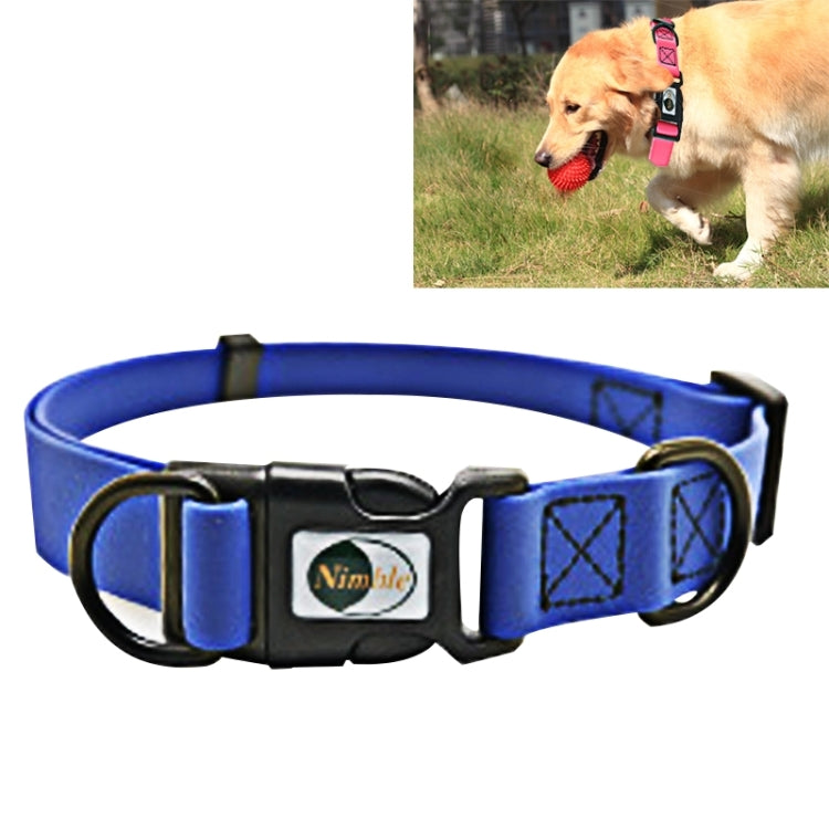 PVC素材防水調節可能ダブルループペット犬用カラー、凶暴な犬に適応、サイズ：L、カラーサイズ：39-63cm、サイズ：L