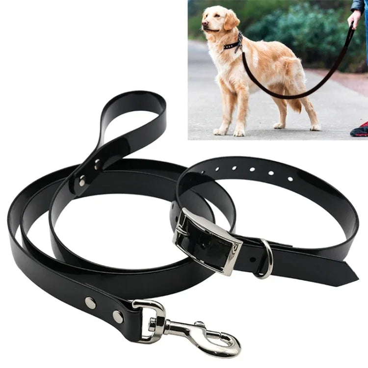 TPU素材トラクションベルトペット犬用首輪伸縮式犬用トラクションロープ犬用リードハンドル付き、サイズ: S、ロープ長さ: 120cm、首輪サイズ: 40cm