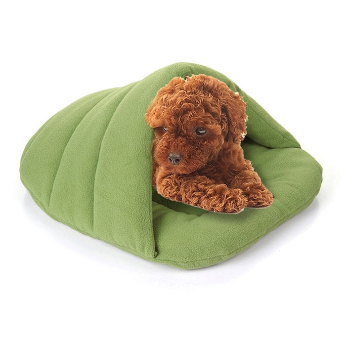 スリッパ型ポーラーフリース暖かく厚手のペット用犬猫ハウス サイズ: L, 58×68×32cm, サイズ: L